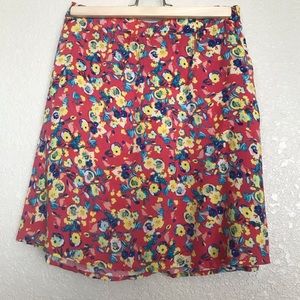 floral mini skirt